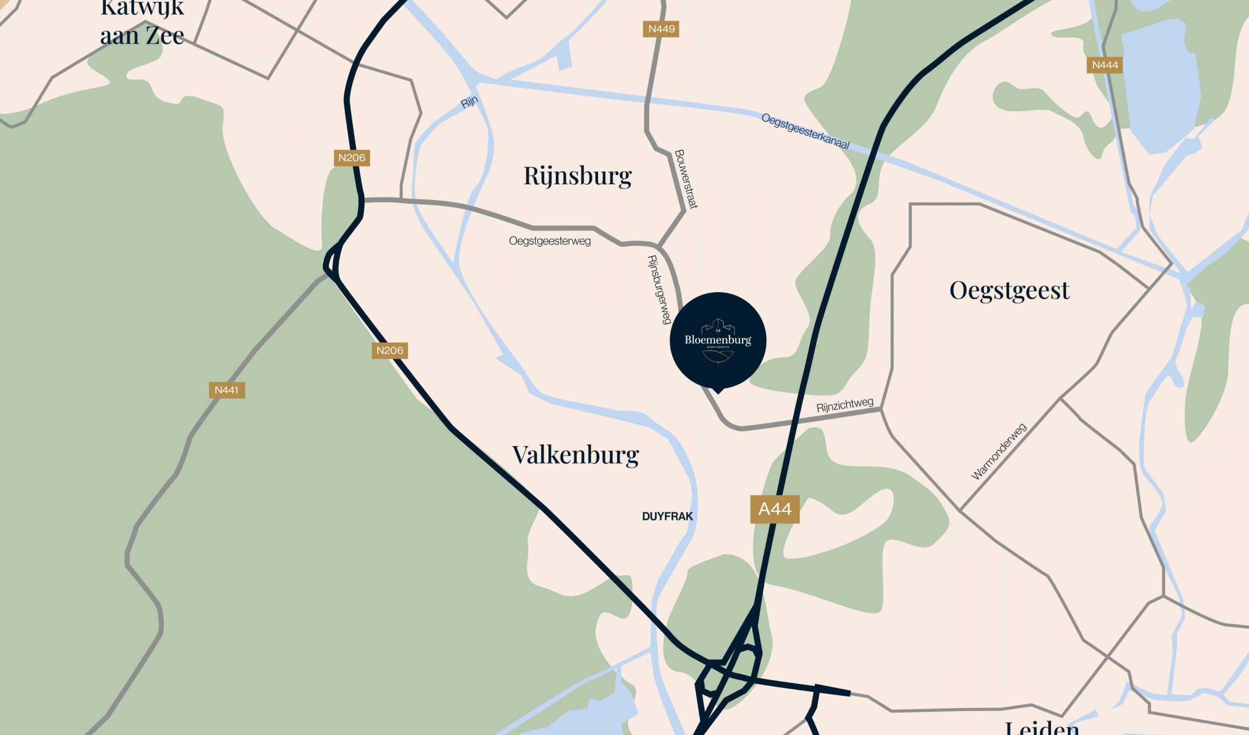 Rijnsburgerweg Oegstgeest - Bloemenburg